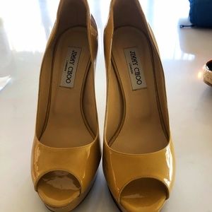 Jimmy Choo Nude Patent Leather Pump Size 8.5